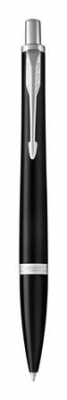 Golyóstoll, 0,7 mm, ezüst színű klip, matt fekete tolltest, PARKER, "Royal Urban", kék