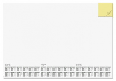 Könyökalátét, 595x410 mm, 3 éves és heti tervezővel, jegyzettömbbel, SIGEL "Memo"
