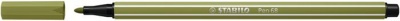 Filctoll, 1 mm, STABILO "Pen 68", sárzöld
