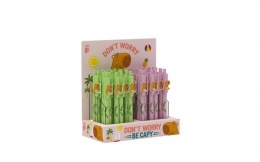 Golyóstoll display, 0,8 mm, nyomógombos, vegyes, ICO "Capybara", kék